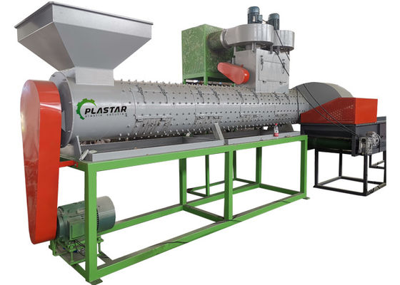 1500KG / H Atık Plastik Yardımcı Makine PET Plastik Şişeler Etiket Çıkarma Makinesi